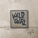 Label  " Wild Girl " -  ca. 4 cm - Kunstleder ++ Farbauswahl ++